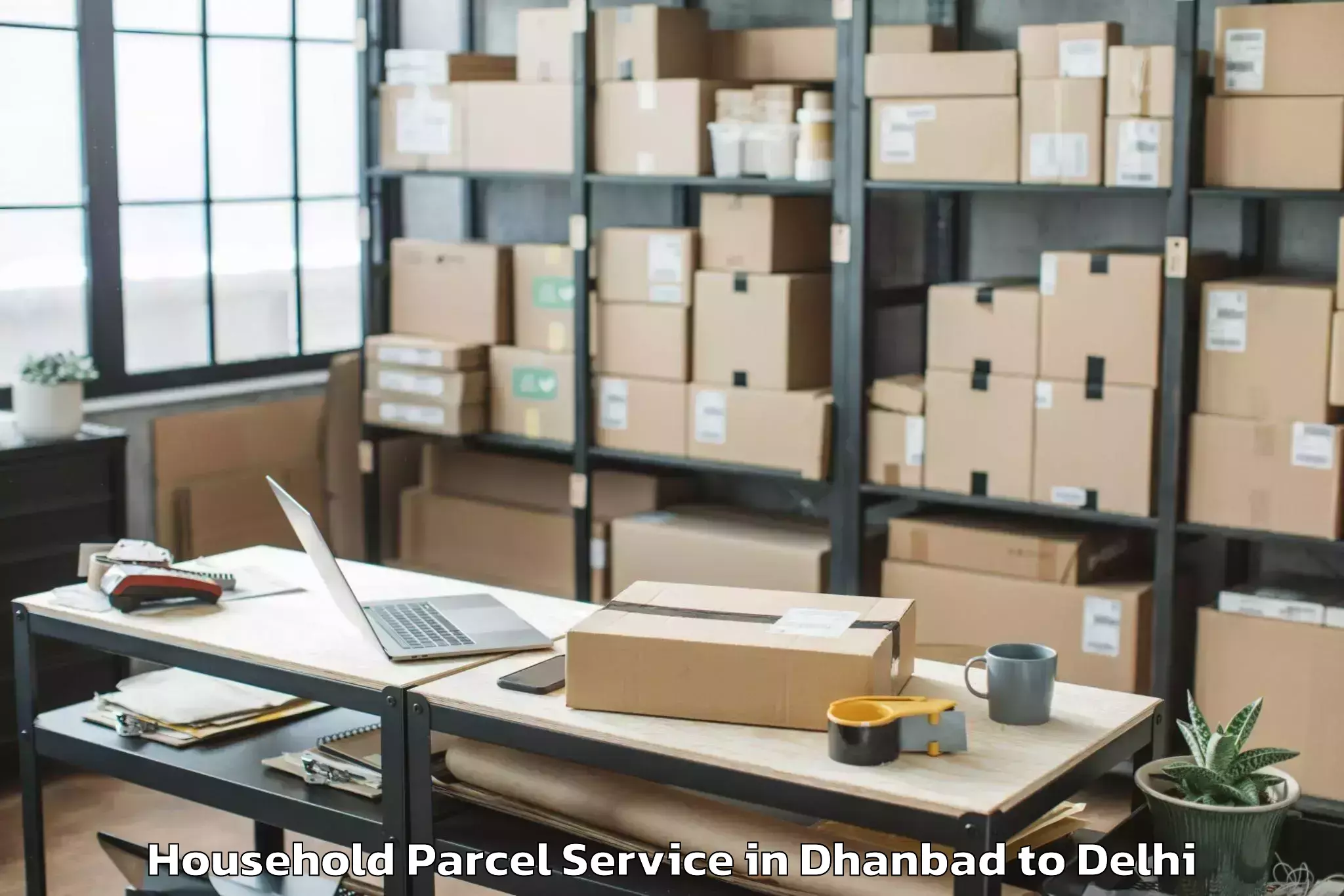 Trusted Dhanbad to Nangloi Jat Household Parcel